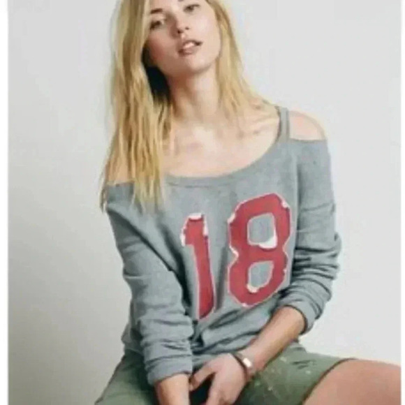 Free People French Terry Stadium Sweatshirt - Picture 2 of 8